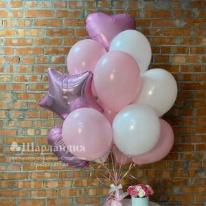 Набор шаров нежно-розовый в Ставрополе в интернет-магазине Шарландия