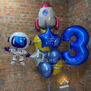 Набор шаров с ракетой купить заказать в Ставрополе в интернет-магазине Шарландия