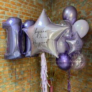 Сиреневые шары с гелием в интернет-магазине Шарландия