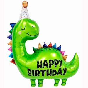Купить заказать в Ставрополе в Интернет-магазине Шарландия Шар фольгированная фигура 35" 89 см Динозаврик в колпачке