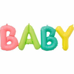 Надпись Baby, Разноцветный (воздух)