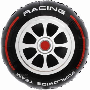 Шар Круг Гоночное колесо Черный/Красный 46см в интернет-магазине Шарландия