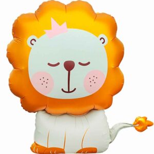 Шар Фигура Львенок Золотая Грива Сатин 76см в интернет-магазине Шарландия