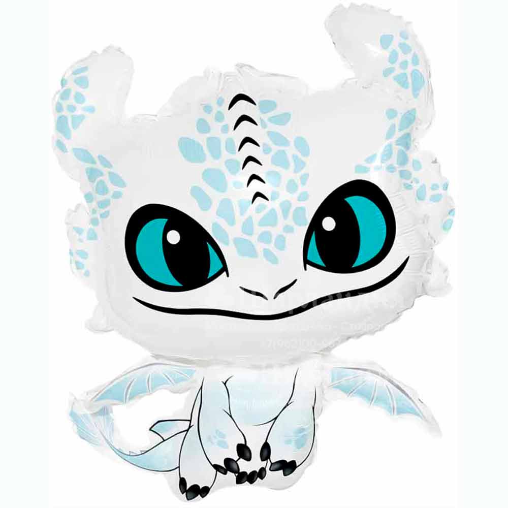 27118 Шар Любимый Дракон Белый, 89см в интернет-магазине Шарландия