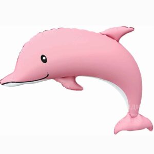 Шар Фигура Дельфин Розовый Сатин, 117см в интернет-магазине Шарландия в городе Ставрополе