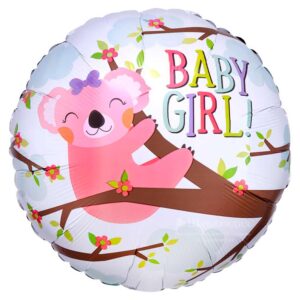 Шар Круг BABY GIRL Коала, 46см в Ставрополе в интернет-магазине Шарландия