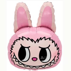 Шар Фигура Голова Лабубу Розовая, 69см в Ставрополе в интернет-магазине Шарландия