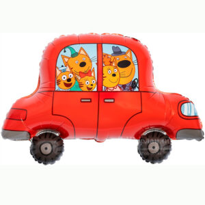 Шар Три Кота Автомобиль, 76см в интернет-магазине Шарландия