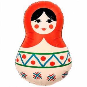 Шар Фигура Матрешка Русский узор, 81см