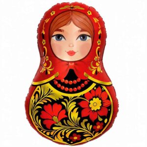 Шар Фигура Матрешка Золотая роспись, 81см