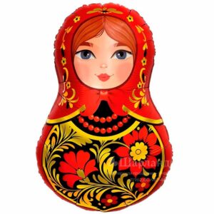 Воздушные и гелиевые шары в Ставрополе: Матрешка /Золотая Роспись 80см